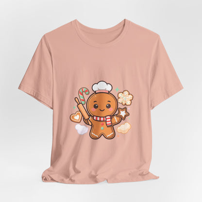 Gingerbread Baker Christmas Tee, Cute Kawaii Holiday Shirt