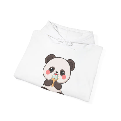 Kawaii Panda Ice Cream Hoodie, Cute Chibi Sweatshirt