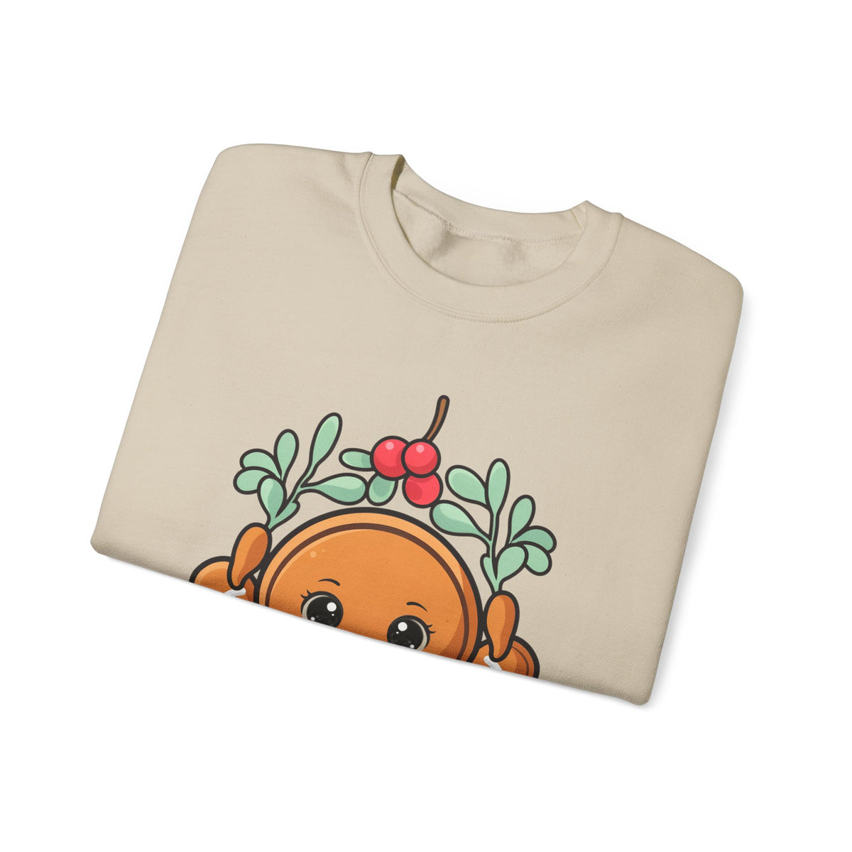 Kawaii Gingerbread Sweatshirt, Cute Christmas Crewneck