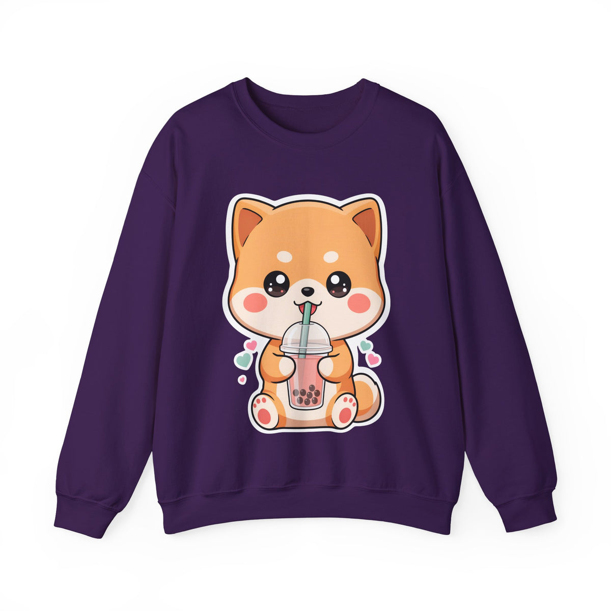 Kawaii Shiba Inu Bubble Tea Sweatshirt, Cute Dog Gift