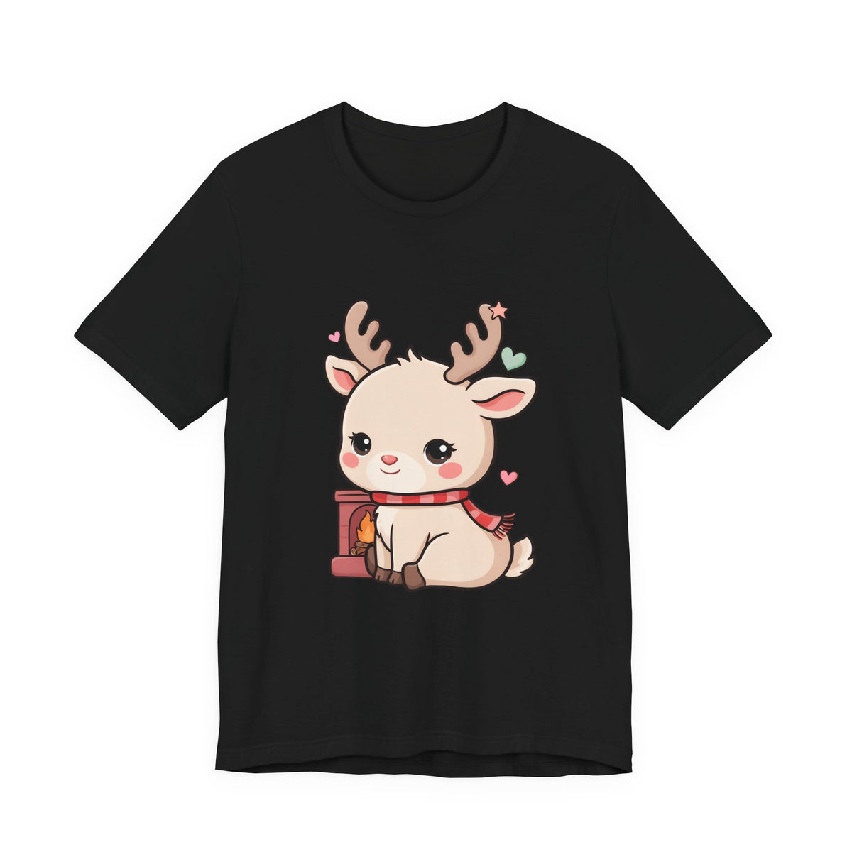 Kawaii Reindeer T-Shirt for Cozy Christmas Fans