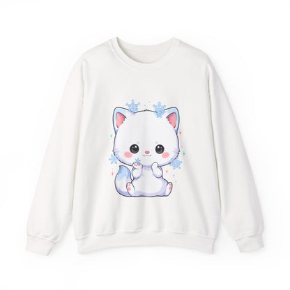 Kawaii Arctic Fox Sweatshirt for Cute Winter Animal Lovers
