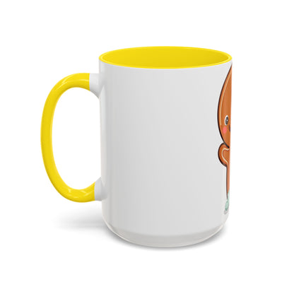 Gingerbread Man Ice Skating Accent Coffee Mug