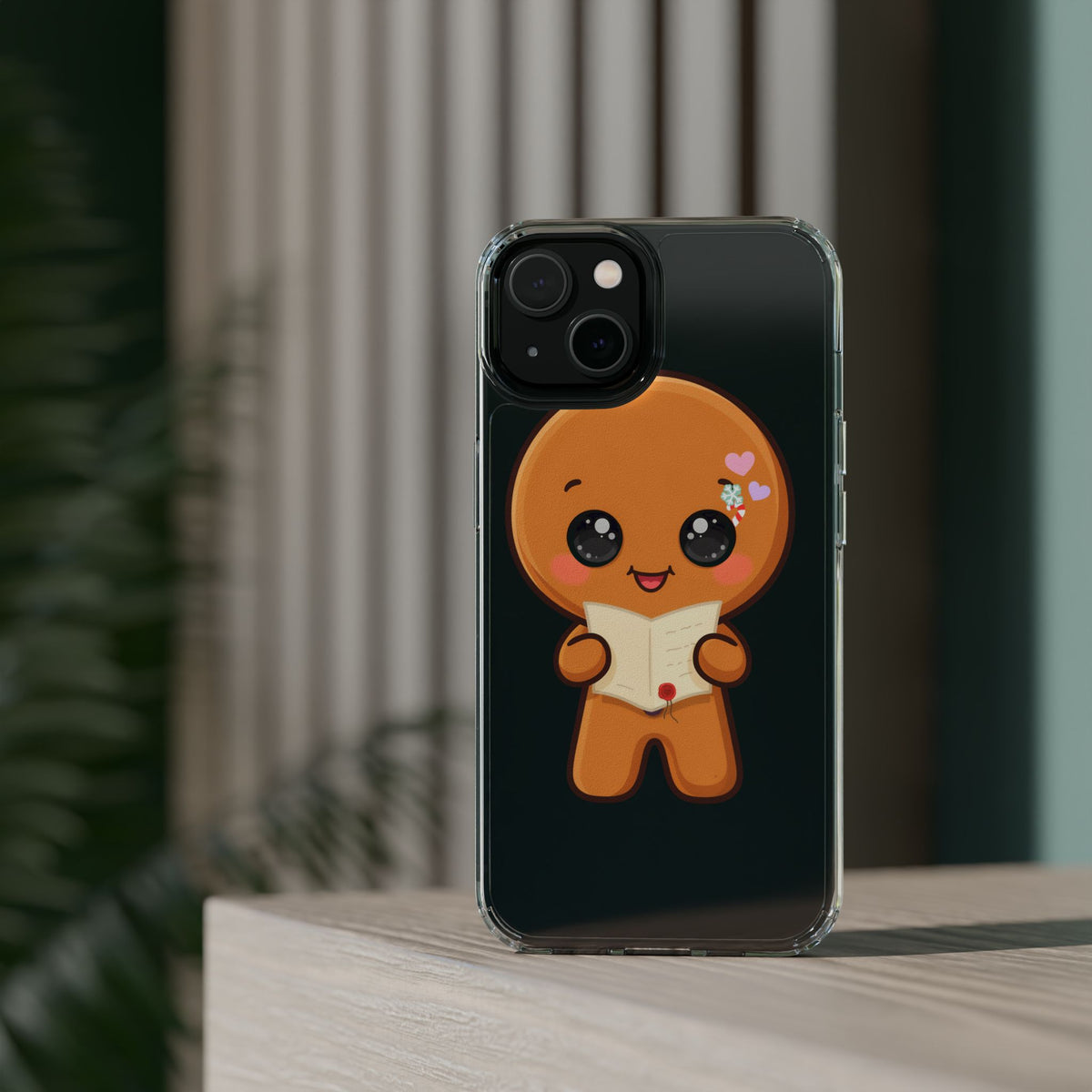 Gingerbread Man Phone Case, Cute Christmas Letter Reader