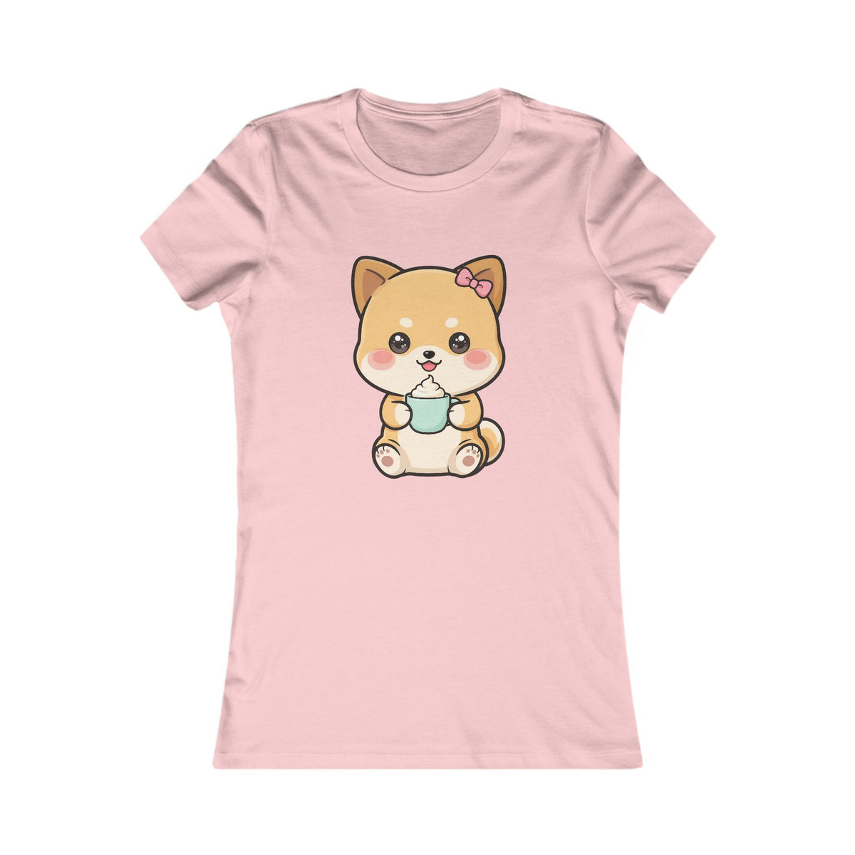 Kawaii Shiba Inu Tee for Cute Dog and Coffee Lovers
