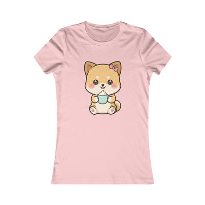 Kawaii Shiba Inu Tee for Cute Dog and Coffee Lovers