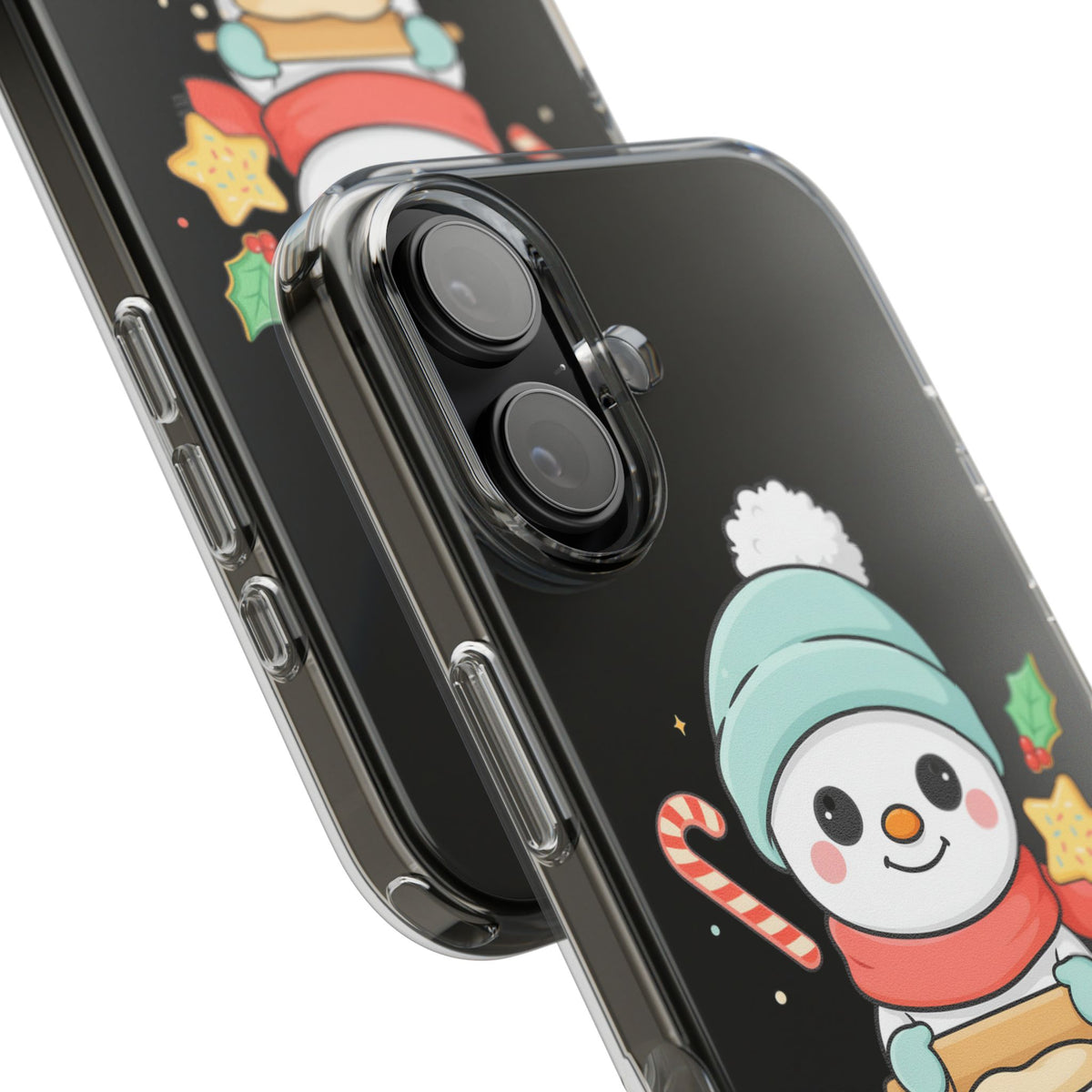 Christmas Snowman Phone Case, Cute Cookie Baker