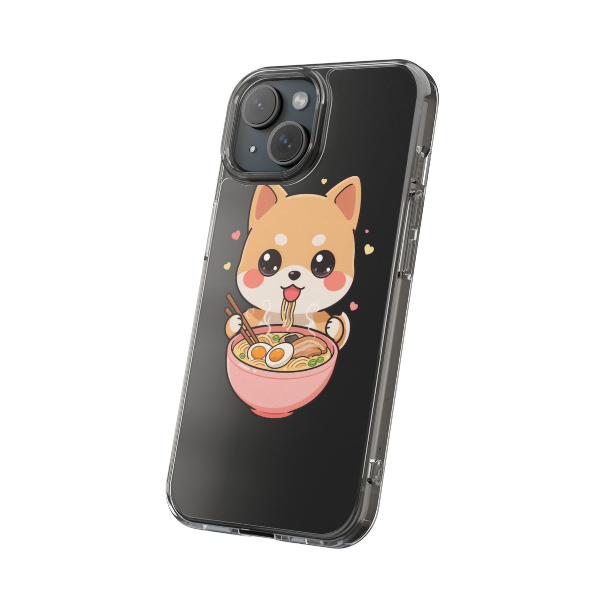 Kawaii Shiba Inu Ramen Clear Impact-Resistant Case