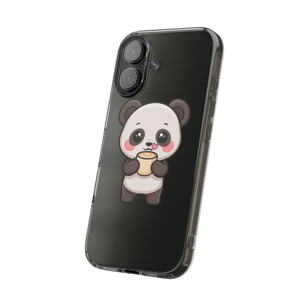 Kawaii Panda Latte Clear Impact-Resistant Case