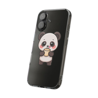 Kawaii Panda Latte Clear Impact-Resistant Case