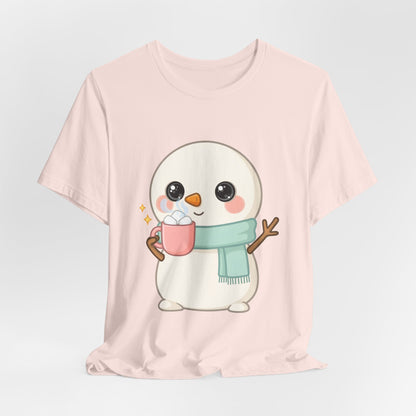 Kawaii Snowman T-Shirt for Cozy Cocoa Breaks