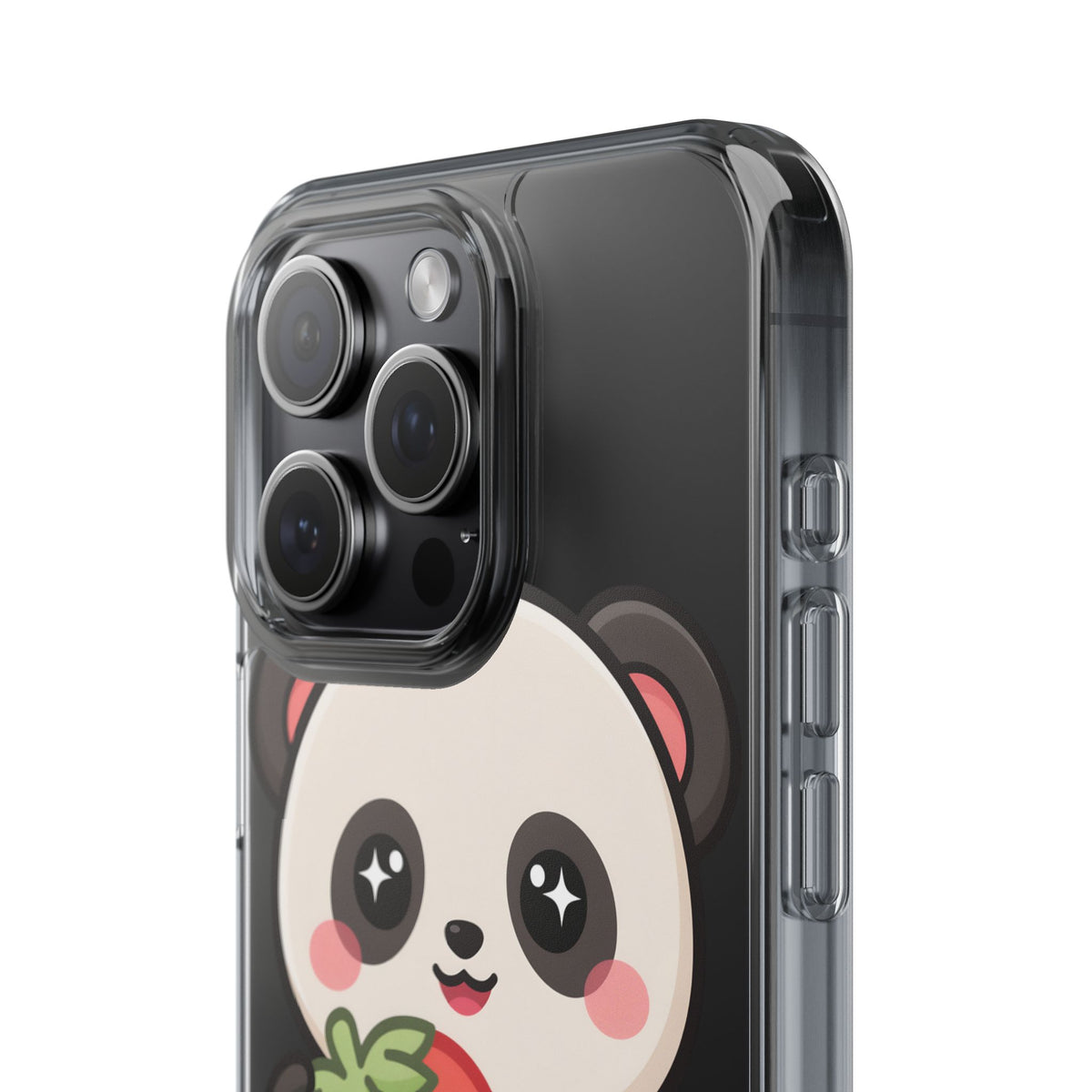 Kawaii Panda Phone Case, Sweet Strawberry Gift