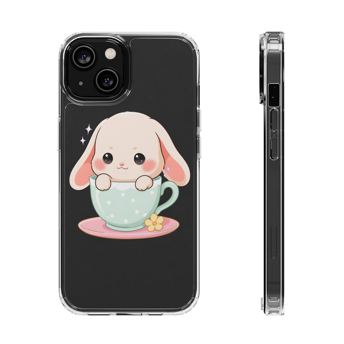 Kawaii Bunny Phone Case, Cute Teacup Rabbit