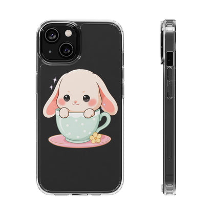 Kawaii Bunny Phone Case, Cute Teacup Rabbit