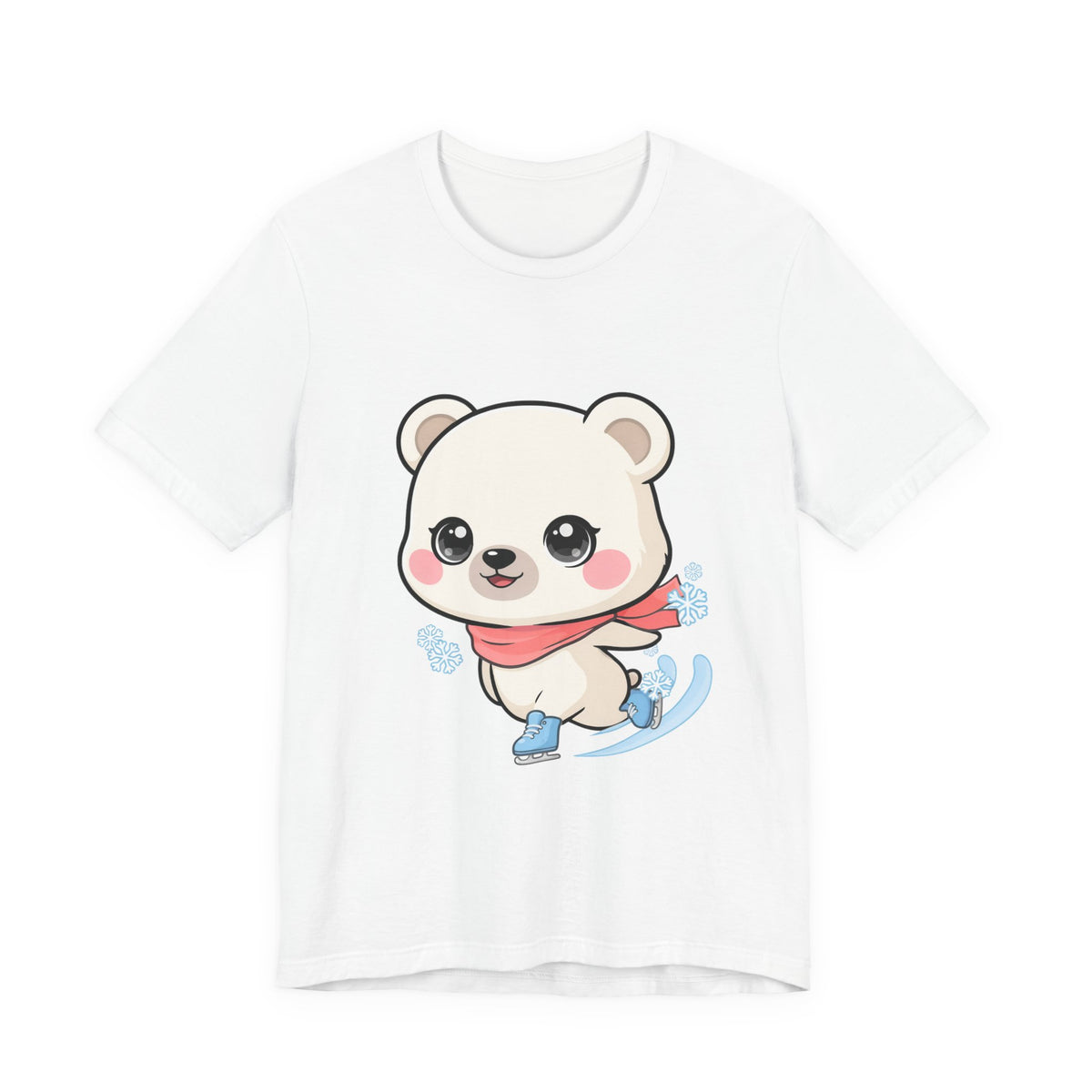 Kawaii Ice Skating Polar Bear Tee for Winter Gift Giving