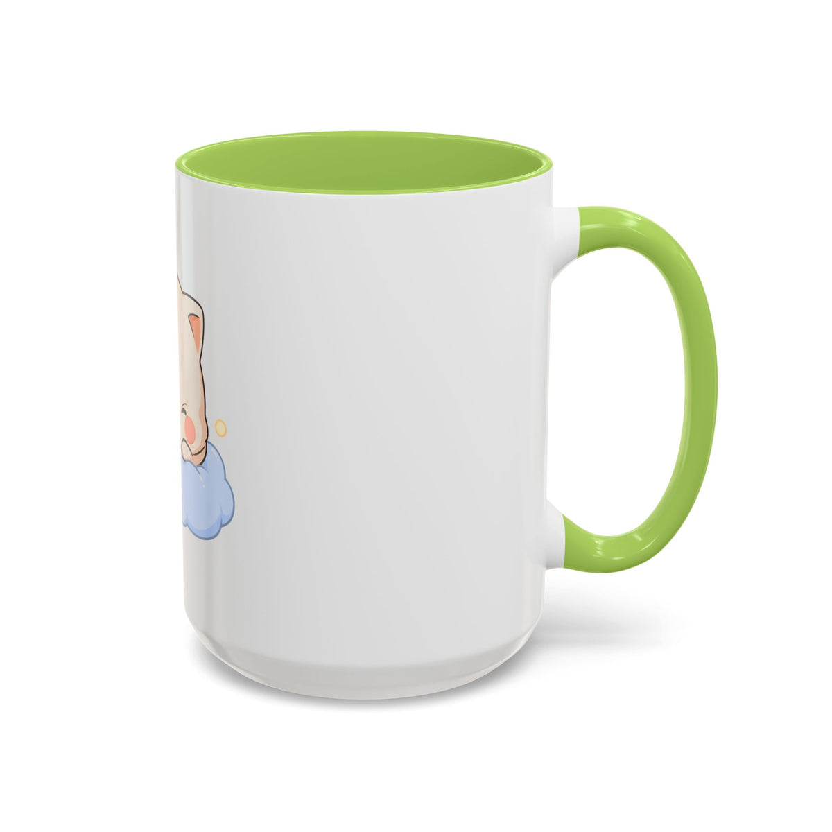 Kawaii Sleeping Cat Accent Coffee Mug