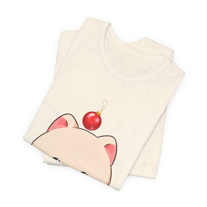 Kawaii Arctic Fox Christmas T-Shirt for Holiday Fans