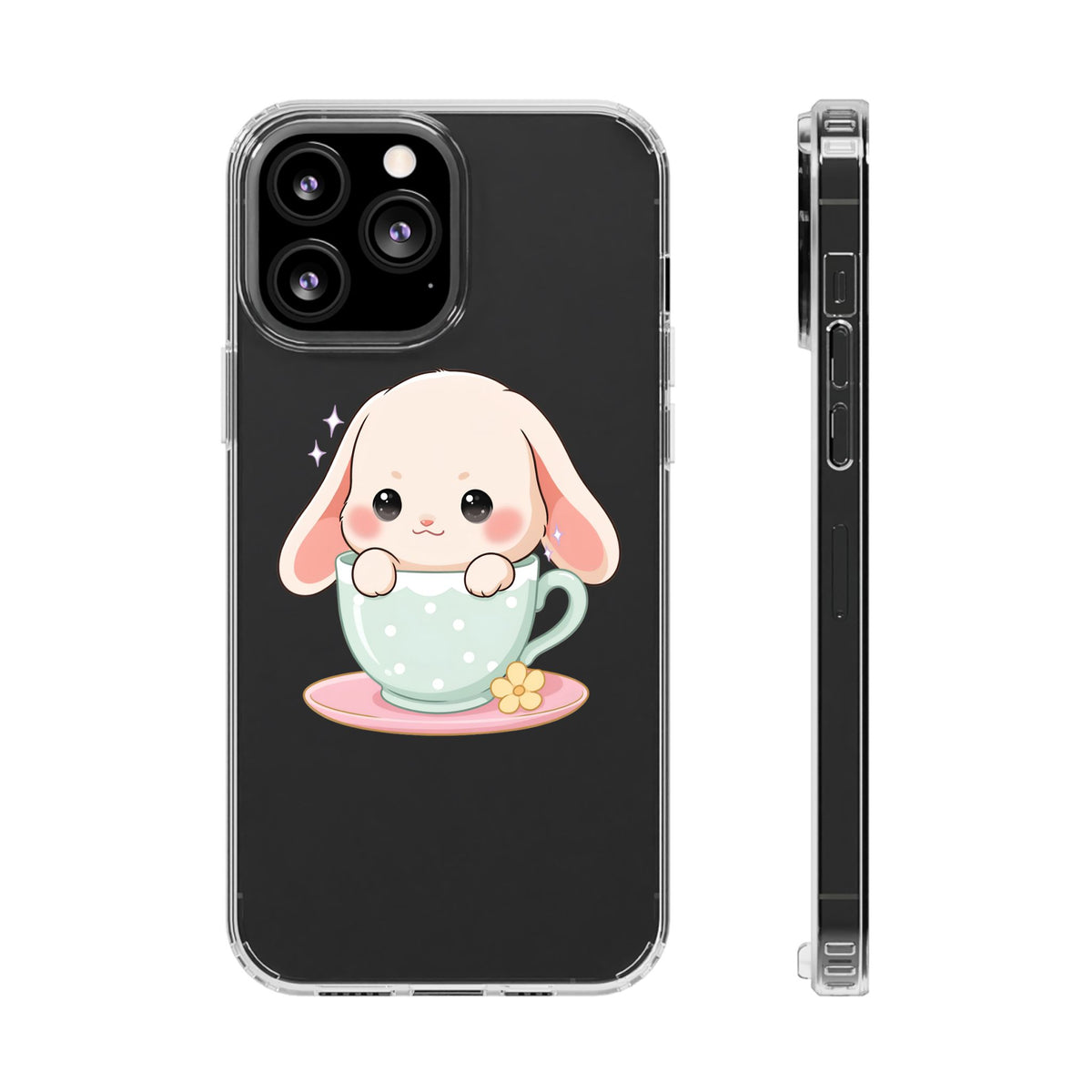 Kawaii Bunny Phone Case, Cute Teacup Rabbit