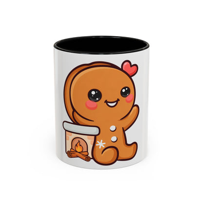 Kawaii Gingerbread Mug for Cozy Winter Coffee Breaks