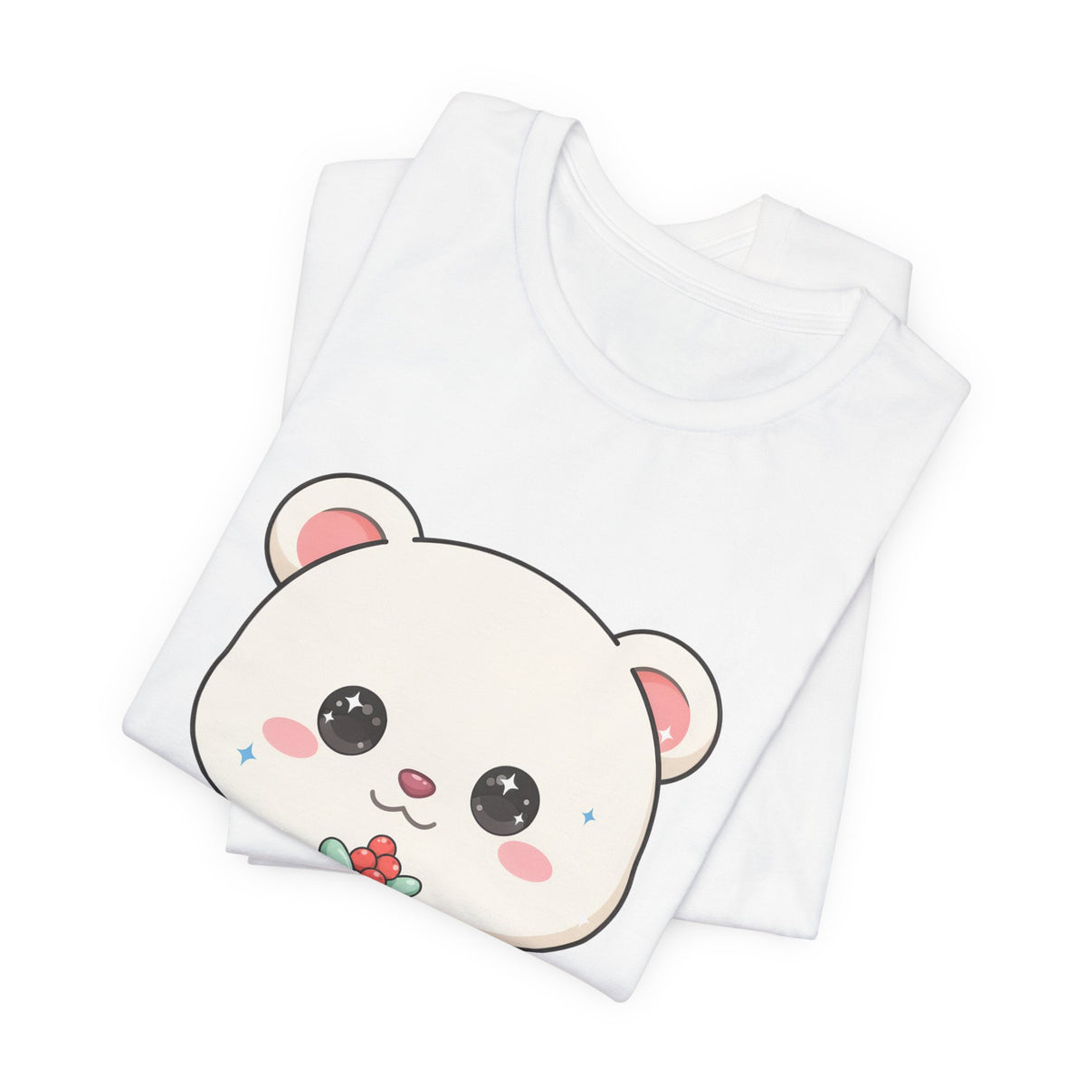 Kawaii Polar Bear Christmas T-Shirt for Cute Holiday Fans