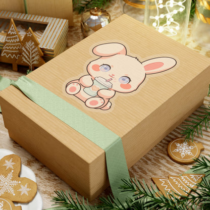 Kawaii Bunny Latte Sticker for Cozy Coffee Lovers