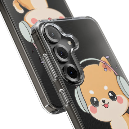 Kawaii Shiba Inu Phone Case – Music Lover Clear Case