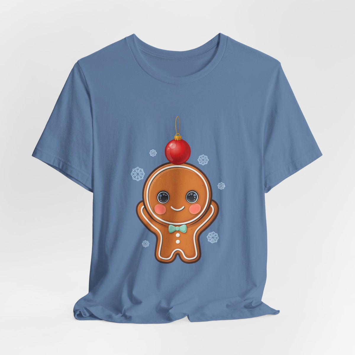 Kawaii Gingerbread Christmas Tee, Cute Holiday Unisex Shirt
