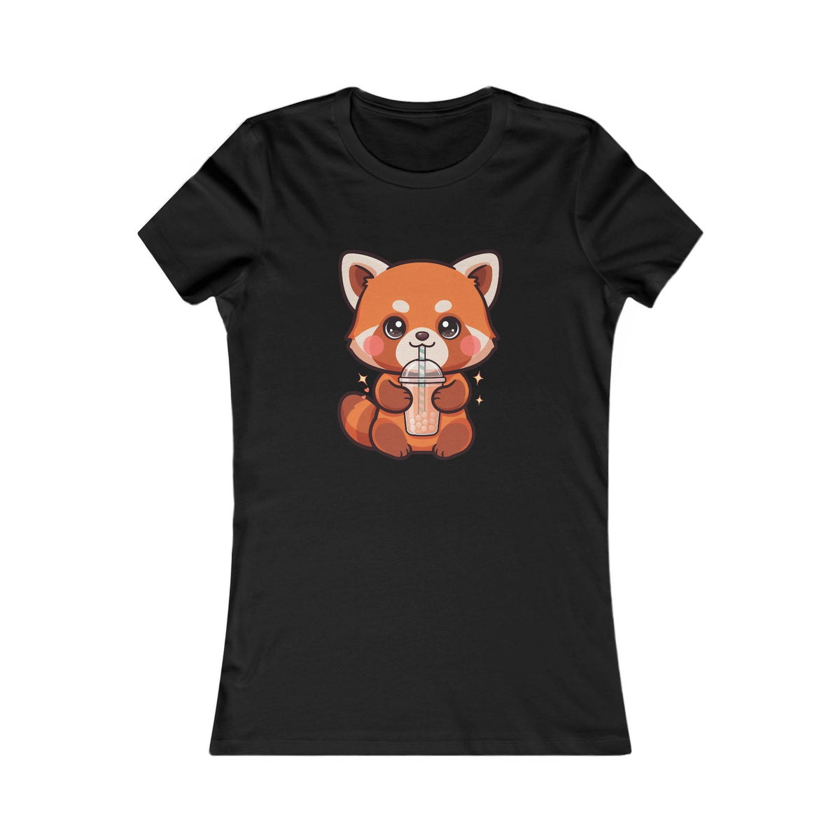 Kawaii Red Panda Bubble Tea Women's Tee
