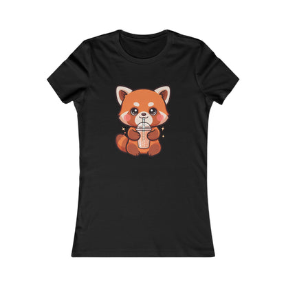 Kawaii Red Panda Bubble Tea Women's Tee