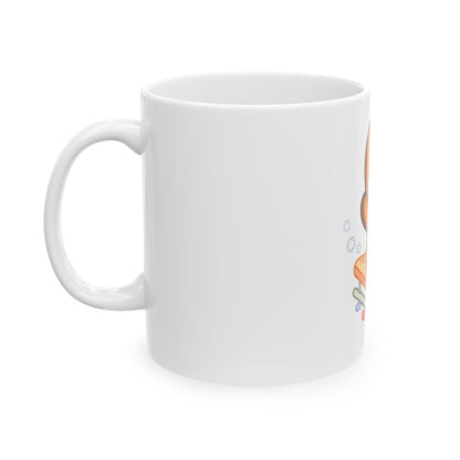 Gingerbread Man Mug – Cute Christmas Sledding Gift