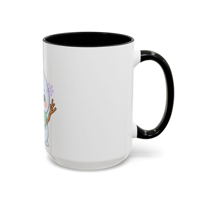 Kawaii Snowman Accent Coffee Mug for Winter Fans