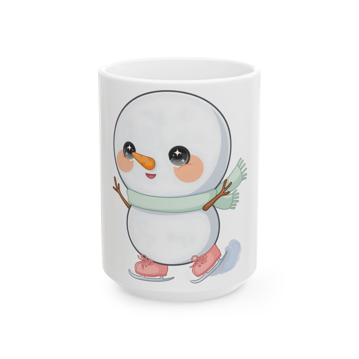 Kawaii Snowman Mug for a Cheerful Winter Gift