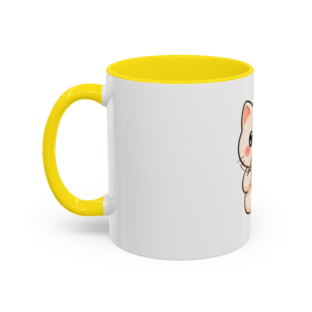 Kawaii Cat Coffee Mug, Cute Latte Accent Mug