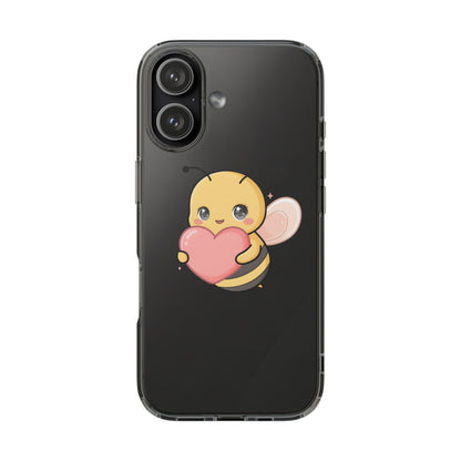 Kawaii Bee Clear Impact-Resistant Phone Case