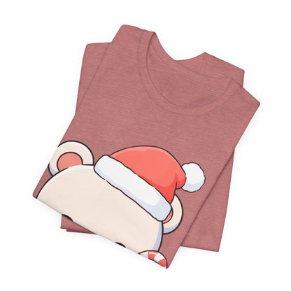 Kawaii Polar Bear Christmas Tee, Cute Holiday Gift