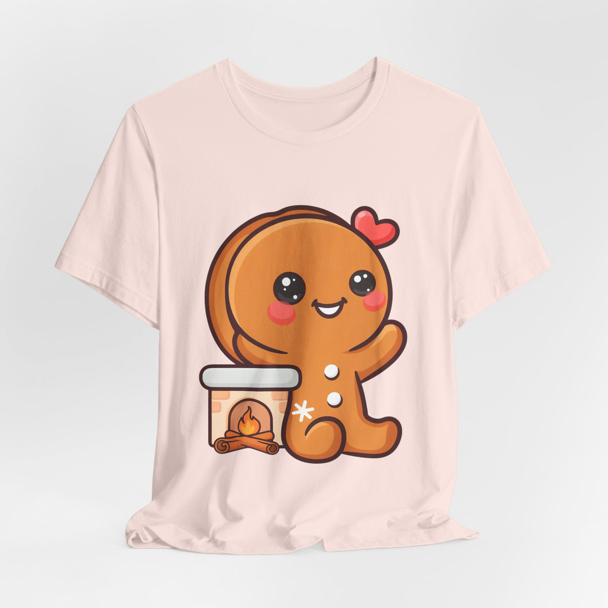 Christmas Gingerbread Man T-Shirt, Cozy Kawaii Holiday Tee