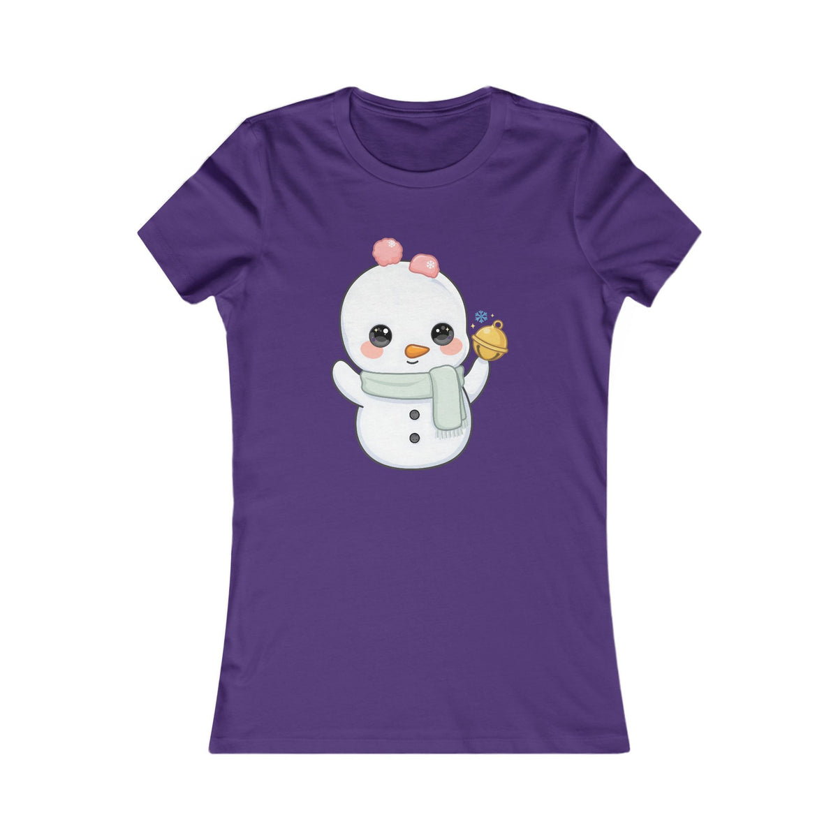 Kawaii Snowman Women's Tee for Cozy Holiday Cheer