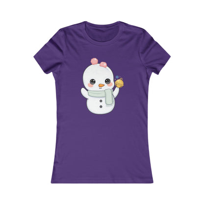 Kawaii Snowman Women's Tee for Cozy Holiday Cheer