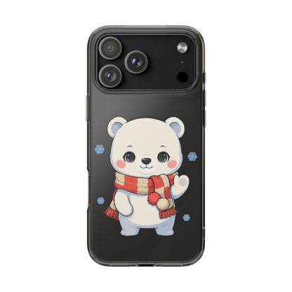 Kawaii Polar Bear Phone Case – Cozy Christmas Cub