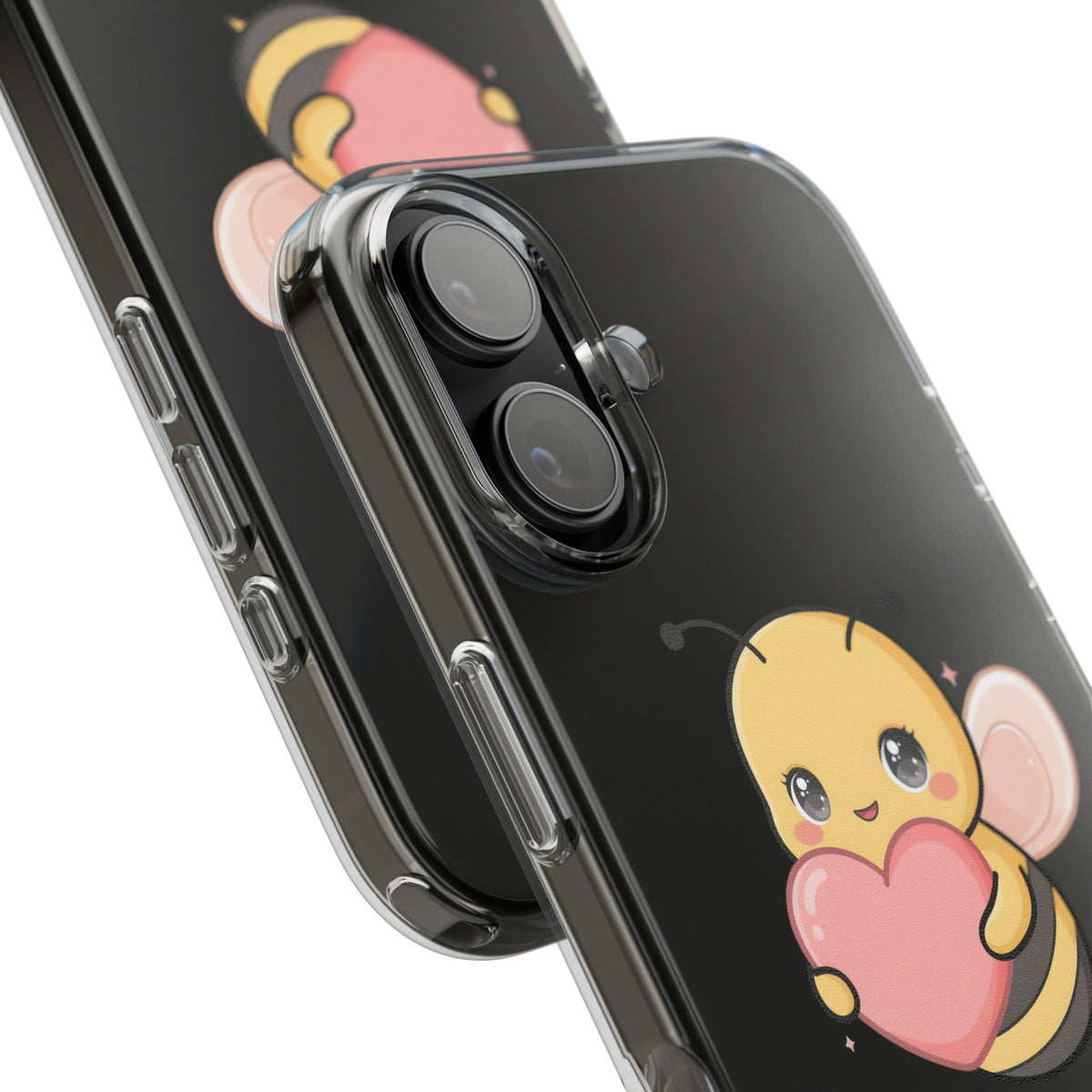 Kawaii Bee Clear Impact-Resistant Phone Case