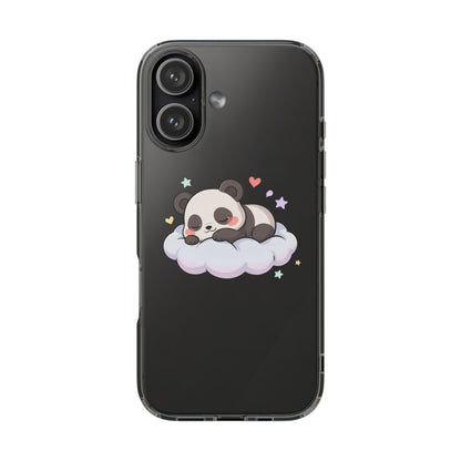 Sleeping Panda Clear Impact-Resistant Phone Case