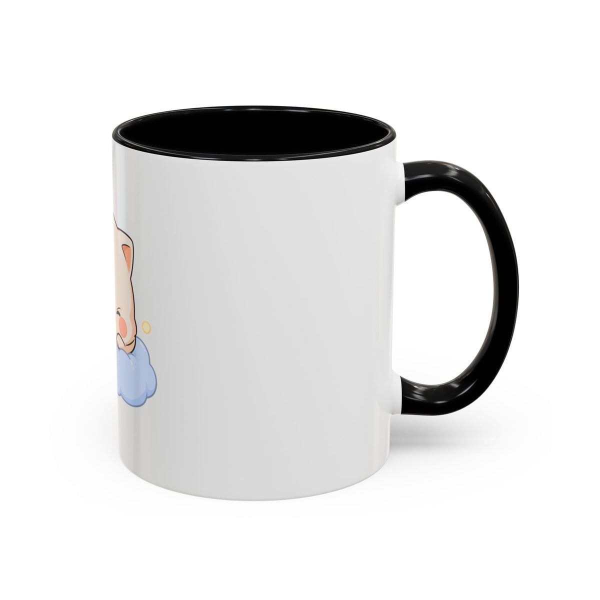 Kawaii Sleeping Cat Accent Coffee Mug
