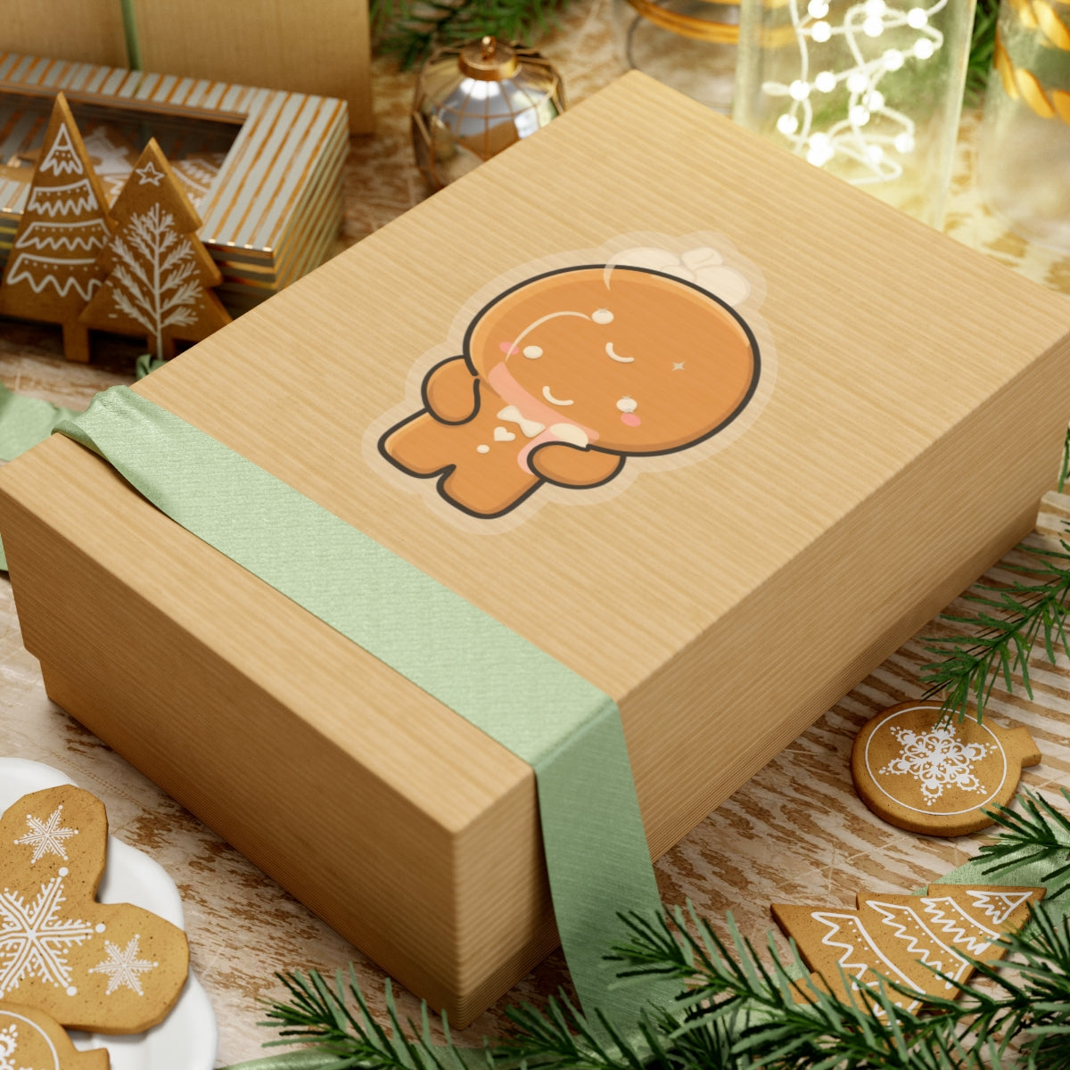 Gingerbread Cocoa Sticker – Cute Kawaii Holiday Vinyl