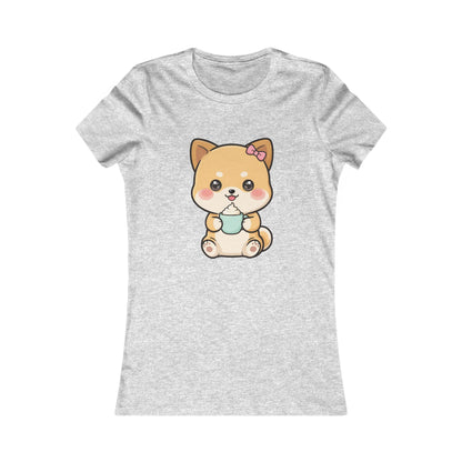 Kawaii Shiba Inu Tee for Cute Dog and Coffee Lovers