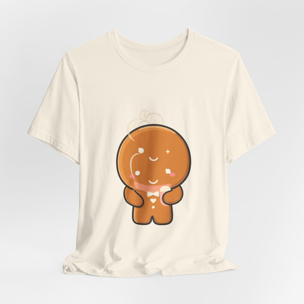 Kawaii Gingerbread Man T-Shirt for Cozy Cocoa Fans
