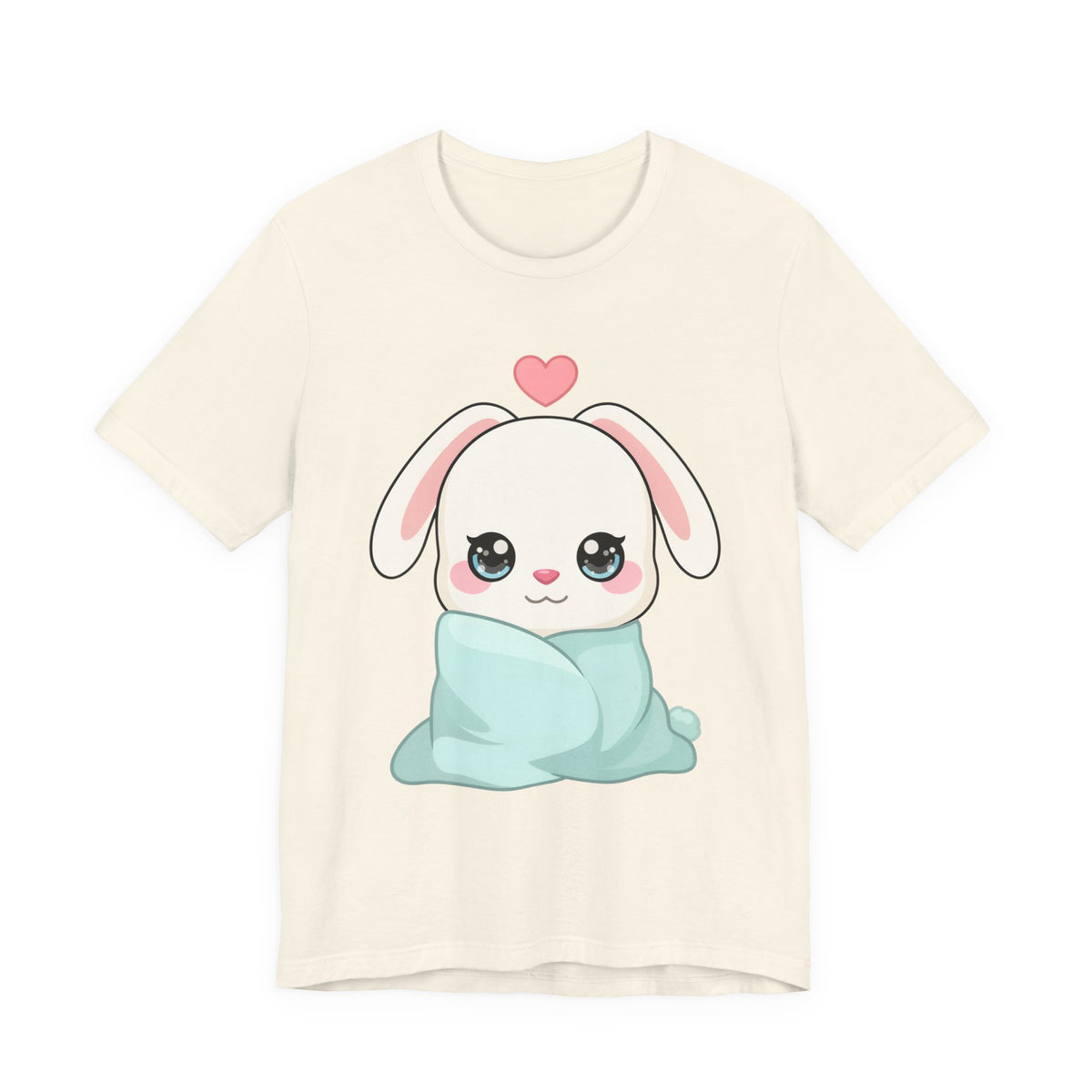Cozy Bunny T-Shirt, Kawaii Blanket Bunny Tee