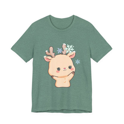 Kawaii Reindeer T-Shirt for Cute Winter Outfits