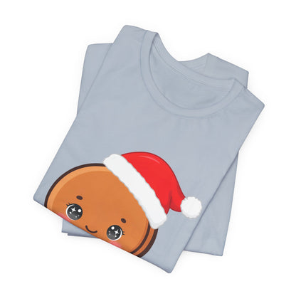Gingerbread Man Christmas T-Shirt, Cute Kawaii Holiday Tee