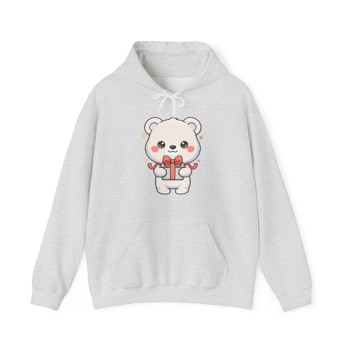 Kawaii Polar Bear Hoodie, Cute Gift-Bear Unisex Sweatshirt