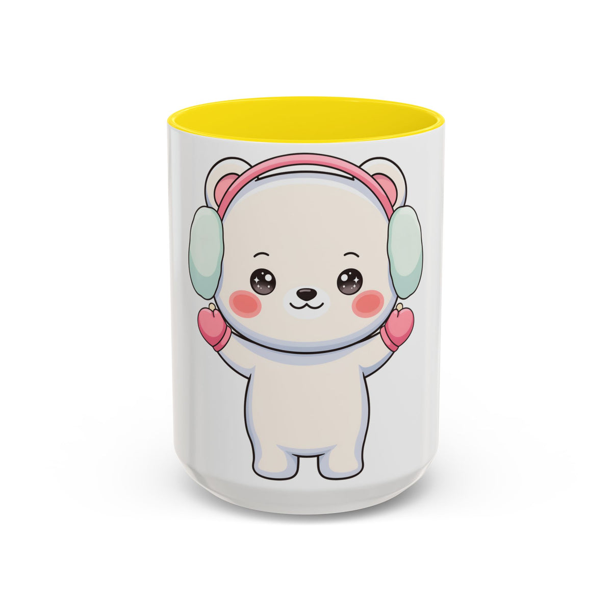 Kawaii Polar Bear Mug, Cute Winter Accent Coffee Mug